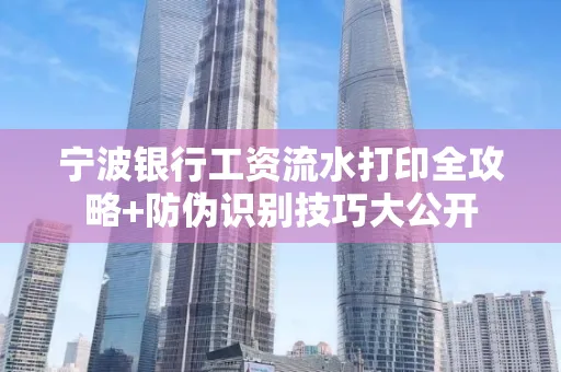 宁波银行工资流水打印全攻略+防伪识别技巧大公开