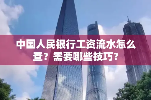 中国人民银行工资流水怎么查？需要哪些技巧？