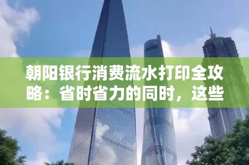 朝阳银行消费流水打印全攻略：省时省力的同时，这些坑别踩！