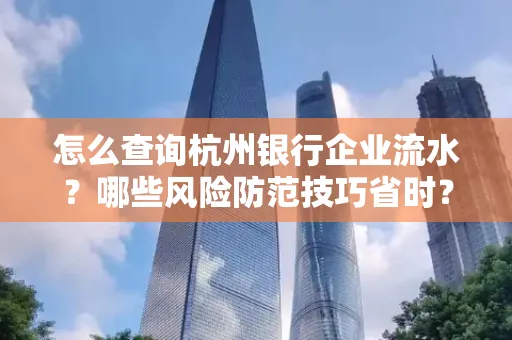 怎么查询杭州银行企业流水？哪些风险防范技巧省时？