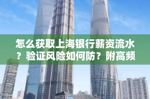 怎么获取上海银行薪资流水？验证风险如何防？附高频场景全攻略！